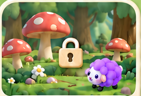 Purple sheep in Mushroom Forest